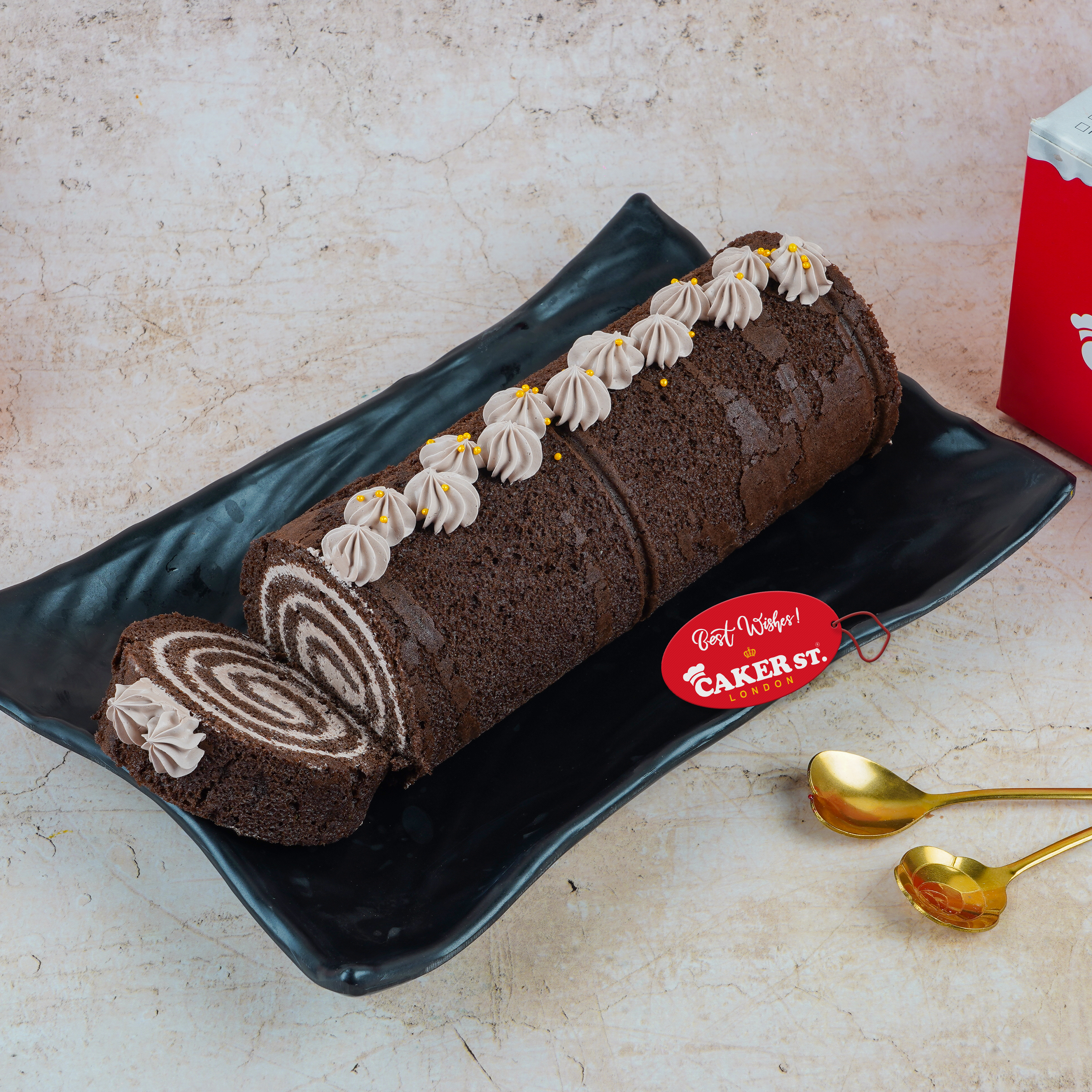 Mocha Chocolate Swiss Roll