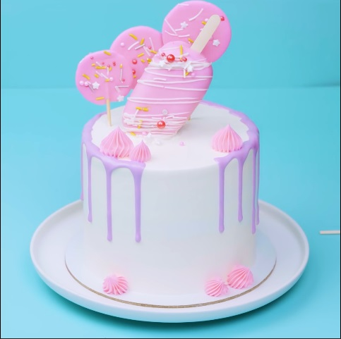  The Mauve Dripped Pink Heaven   - DIY Cake