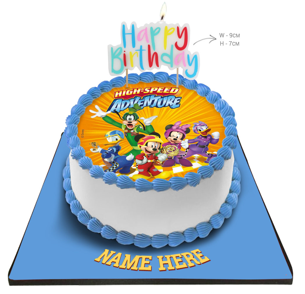 Minnie Mouse Cake with Happy Birthday Candle