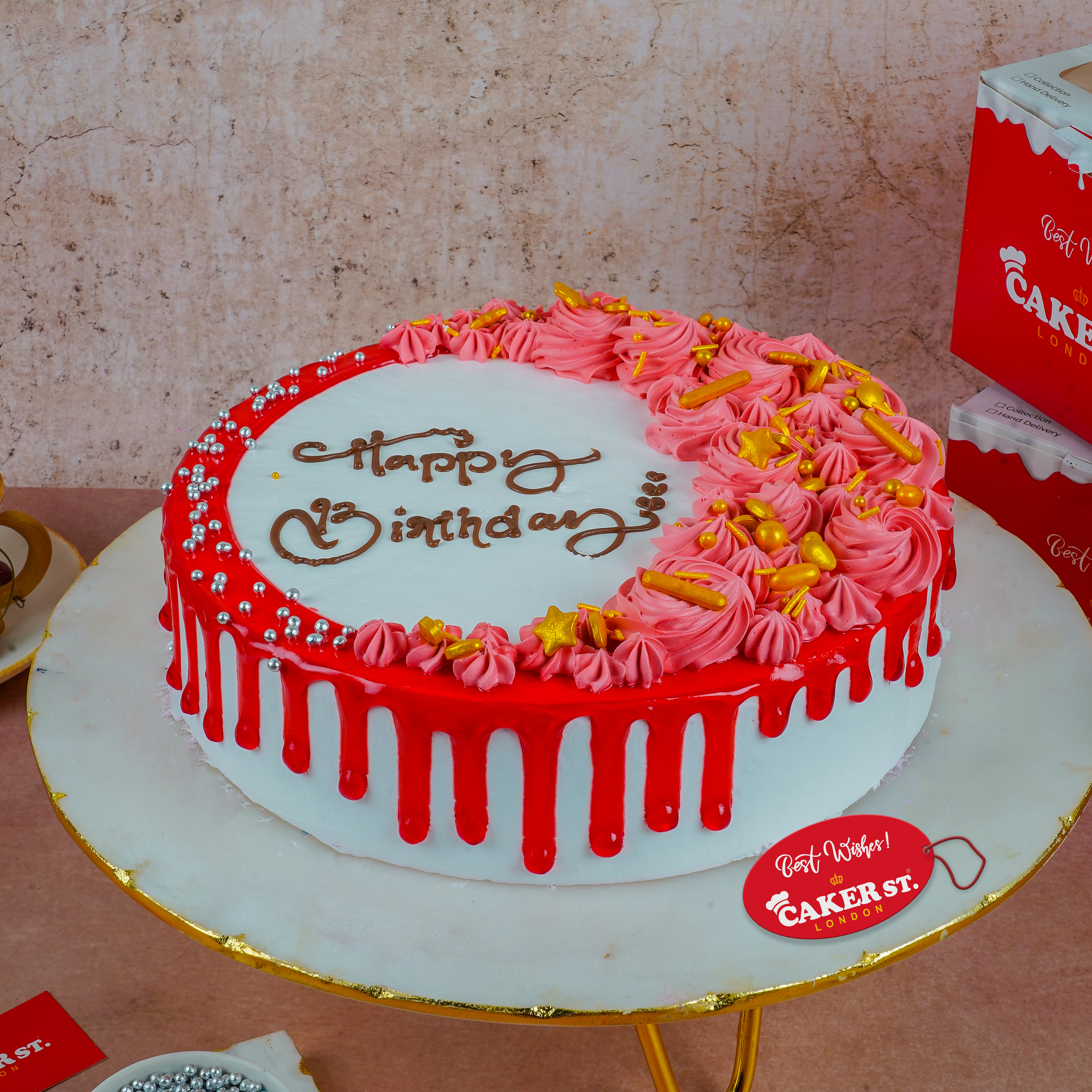 Strawberry Cream Vanilla Cake