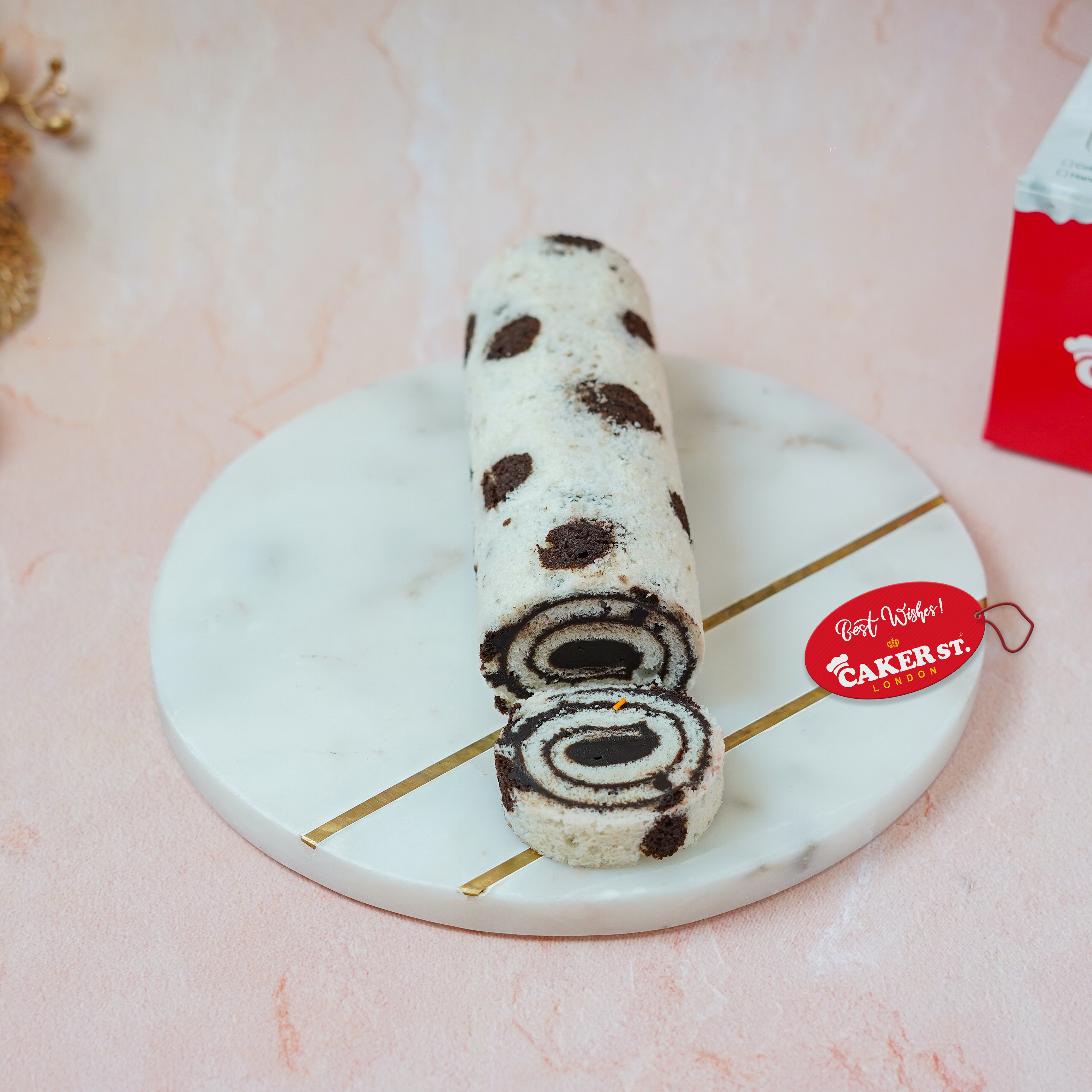 Vanilla Chocolate Swiss Roll