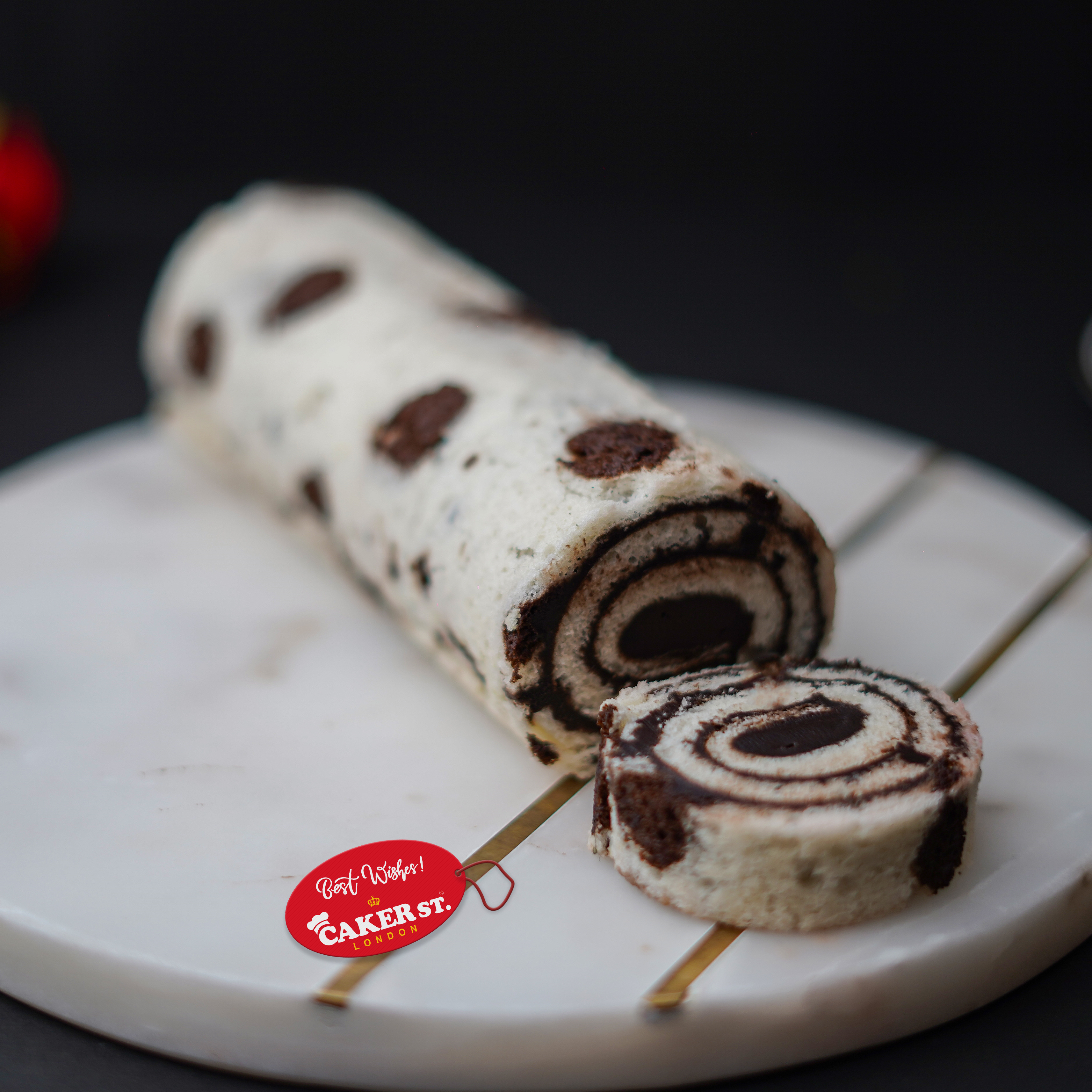 Vanilla Chocolate Swiss Roll