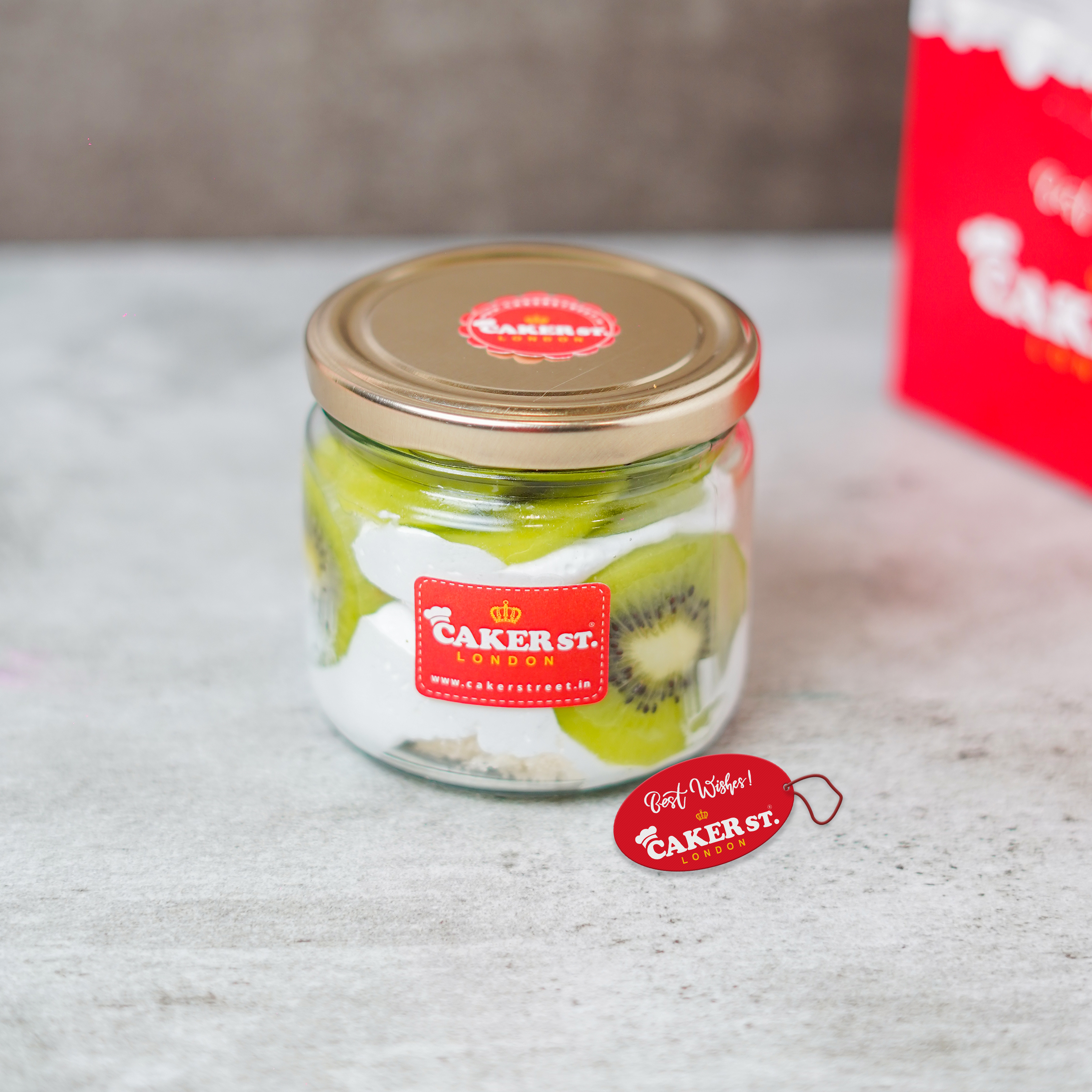 Kiwi Vanilla Cake Jar