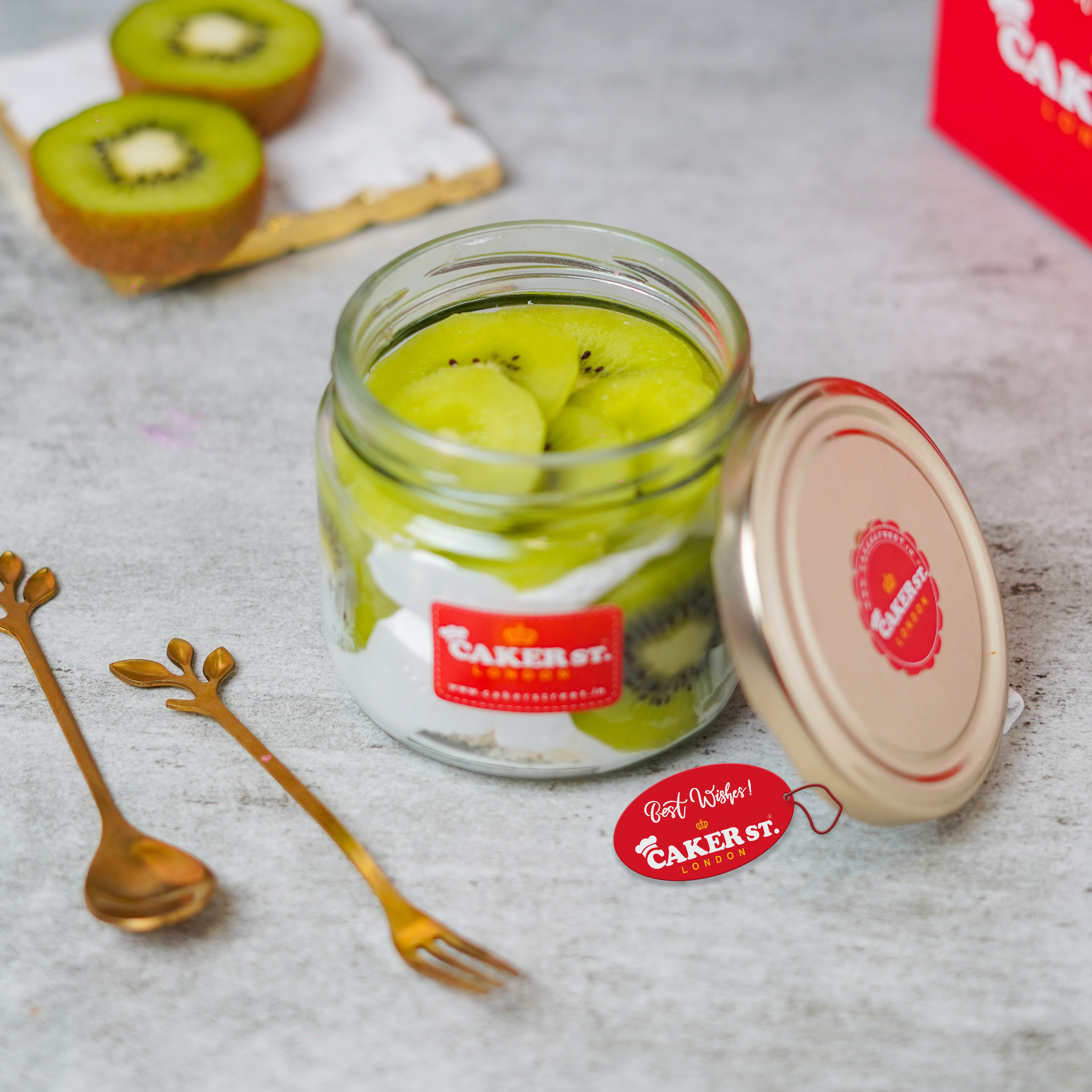 Kiwi Vanilla Cake Jar