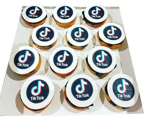 White Frosting Tik Tok Cupcakes